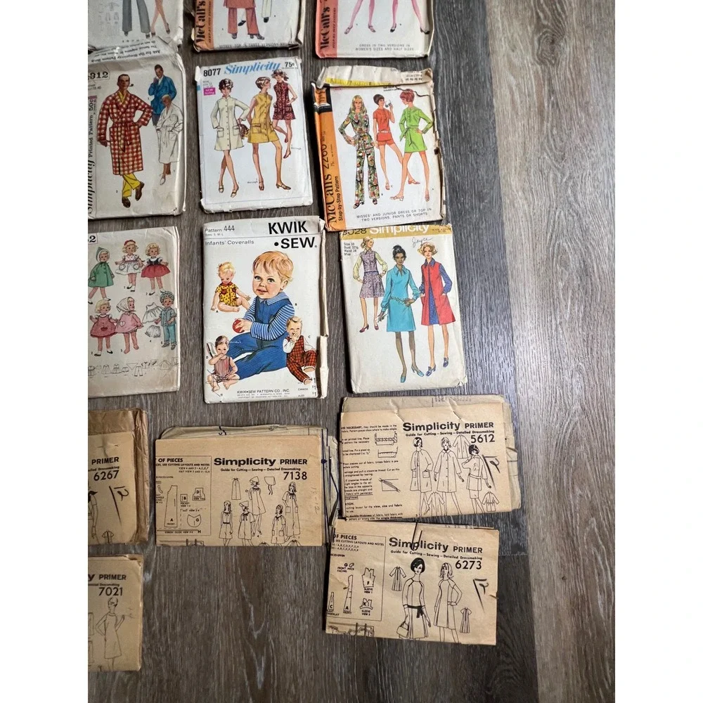 Simplicity McCalls Butterick Sewing Patterns Lot Mixed Multi-Size Multicolor